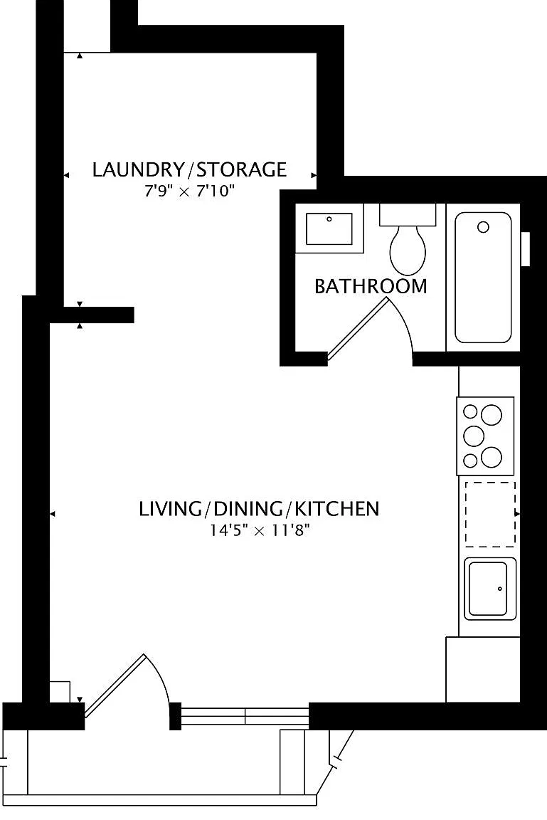 Studio, 294 sqft, $3,600 — Photo 2