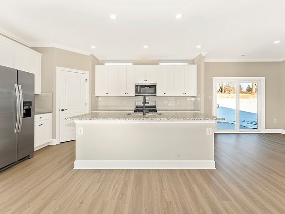 Windows let in lots of light to the living area