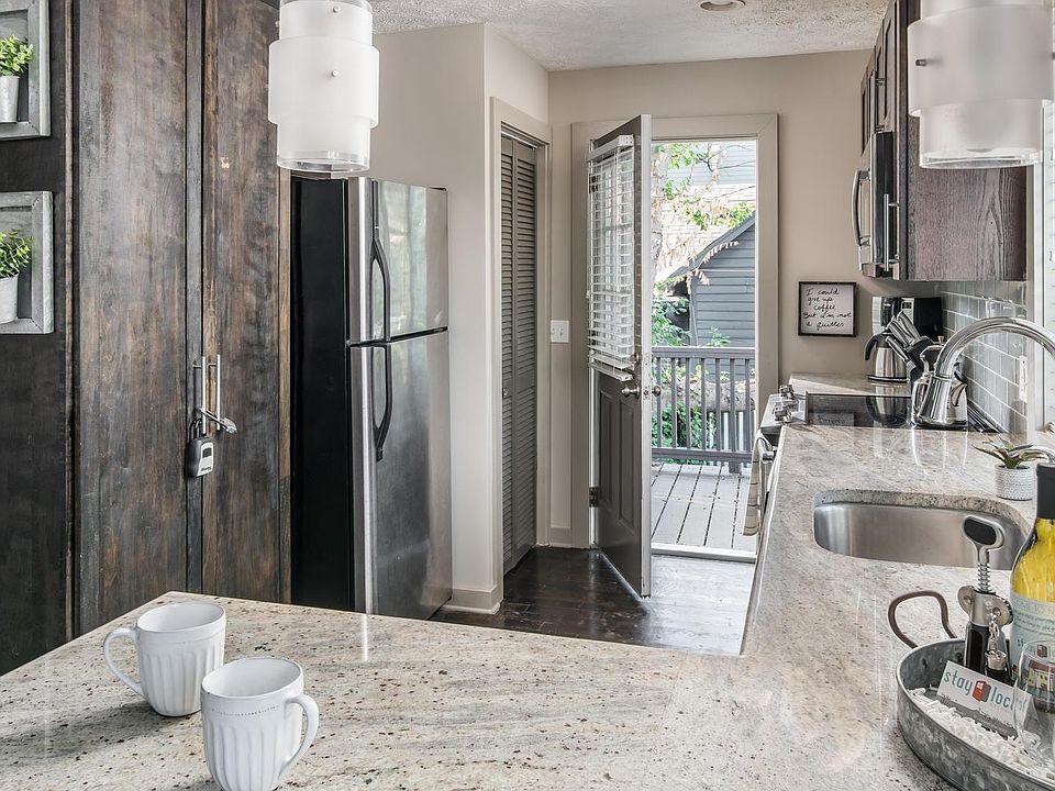 From your kitchen, there is access to a small balcony.
