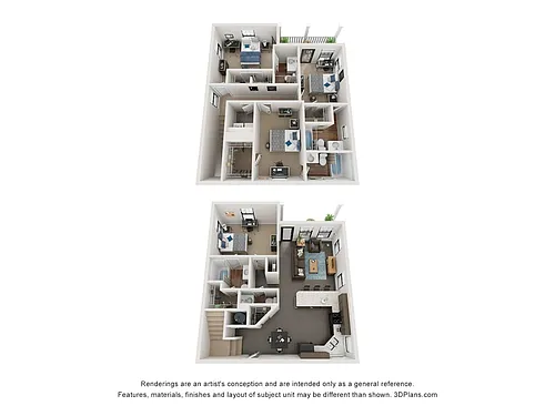 Floor plan 4 Bed 4.5 Bath (Price per Bedroom)