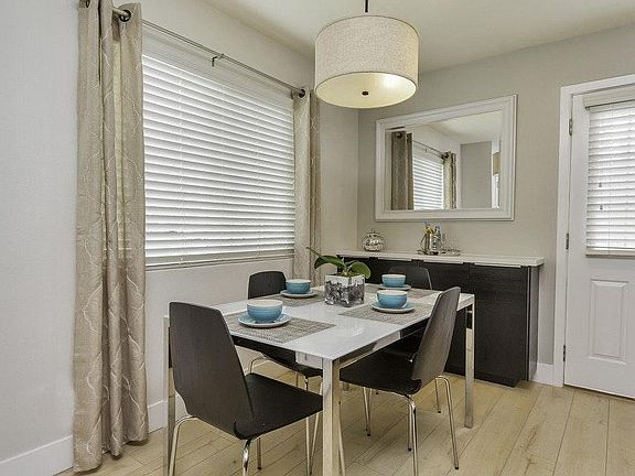 Dining area with designer table and chairs