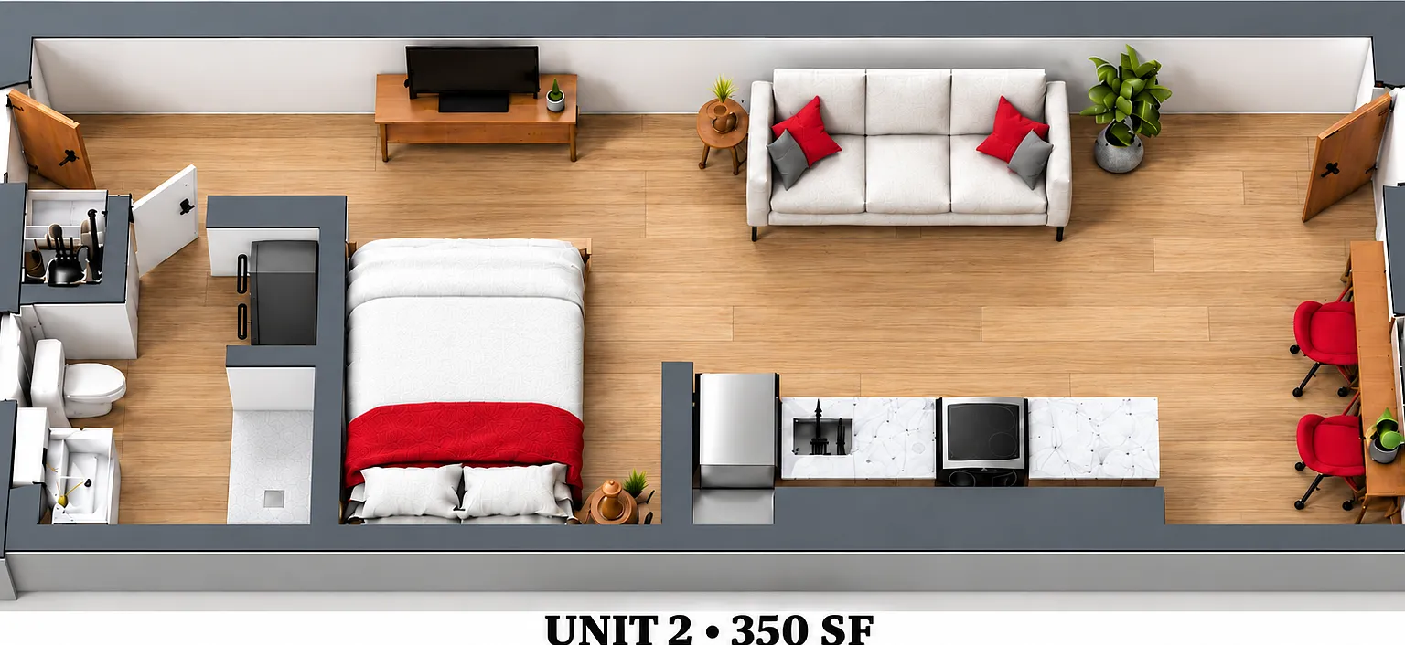 Studio, 350 sqft, $1,750 — Photo 1