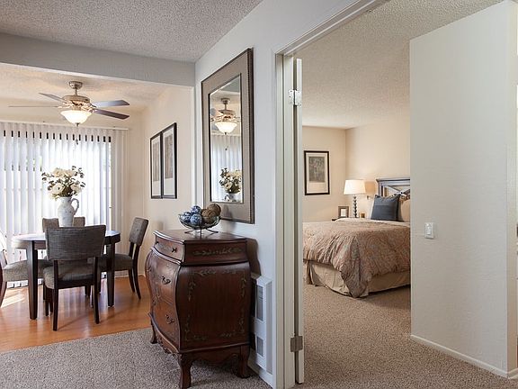 Dining and Bedroom view through french double doors