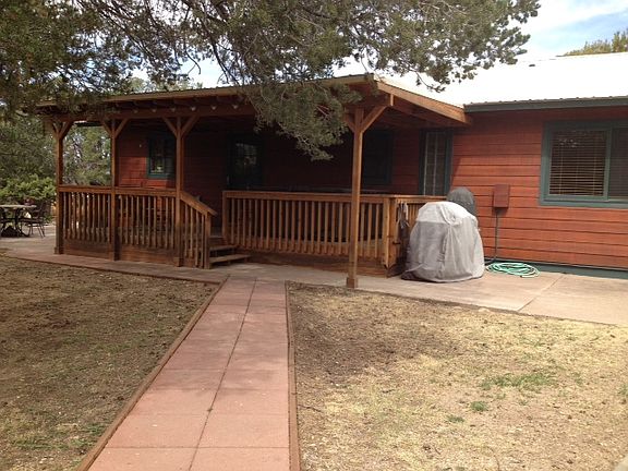 Covered Back Redwood Deck