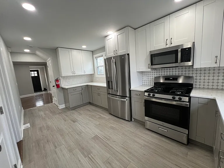 Large Kitchen with Stainless steel appliances