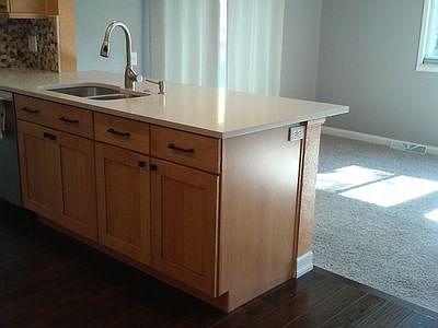 Kitchen into family room