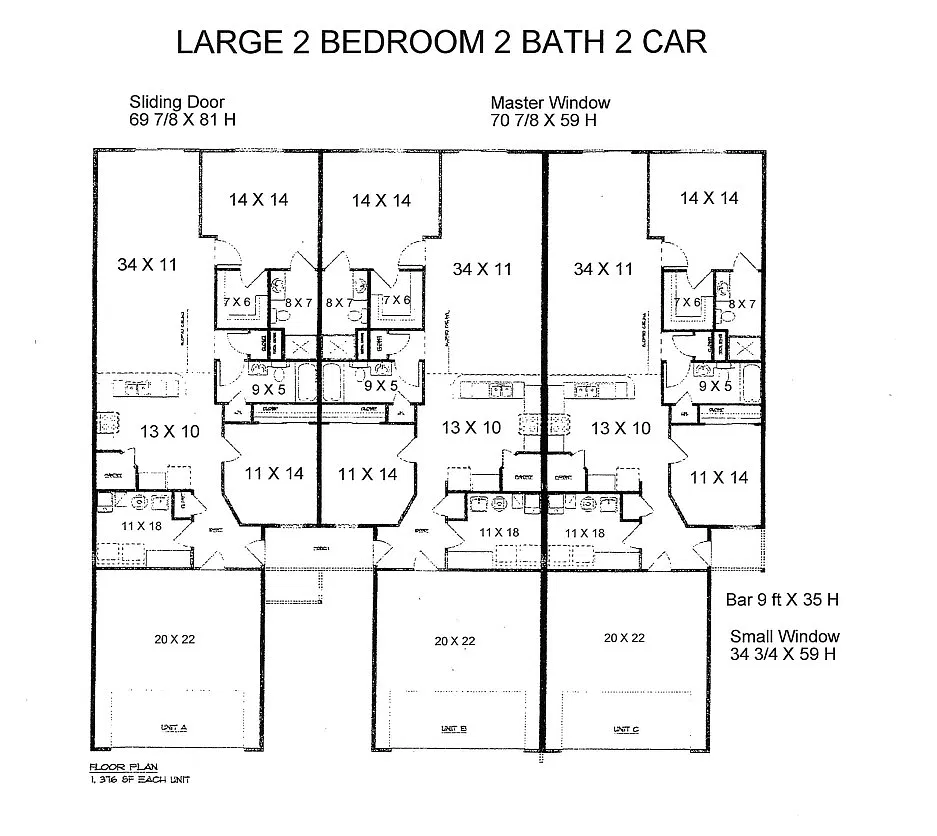 Floor plan Large Unit