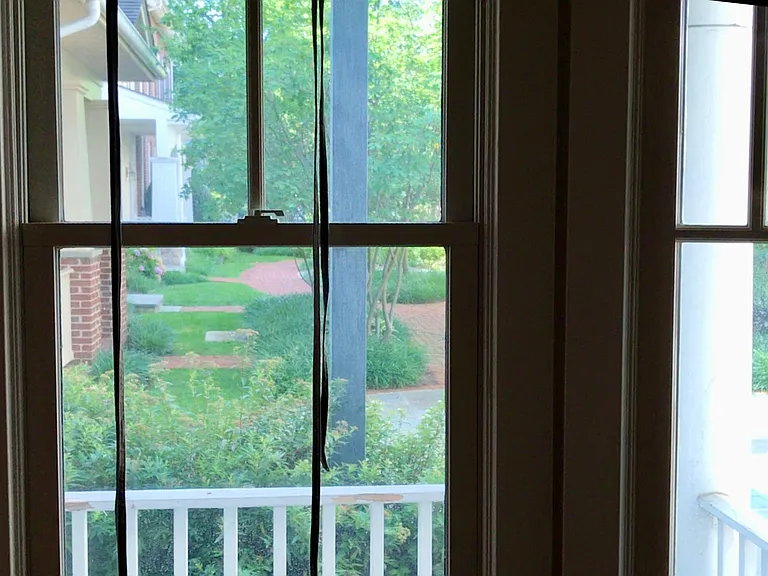 View through kitchen window