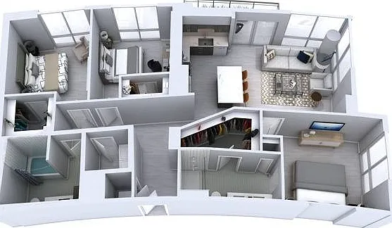 Three Bedroom Two Bath (1,364) Three Bedroom Two Bath (1,364)