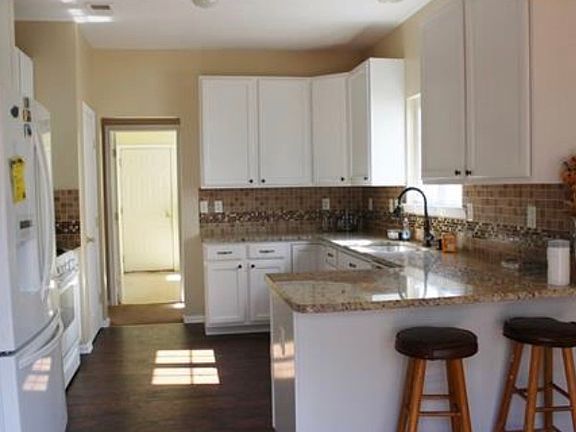 Kitchen with new flooring 