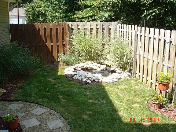 Private Yard with Pond