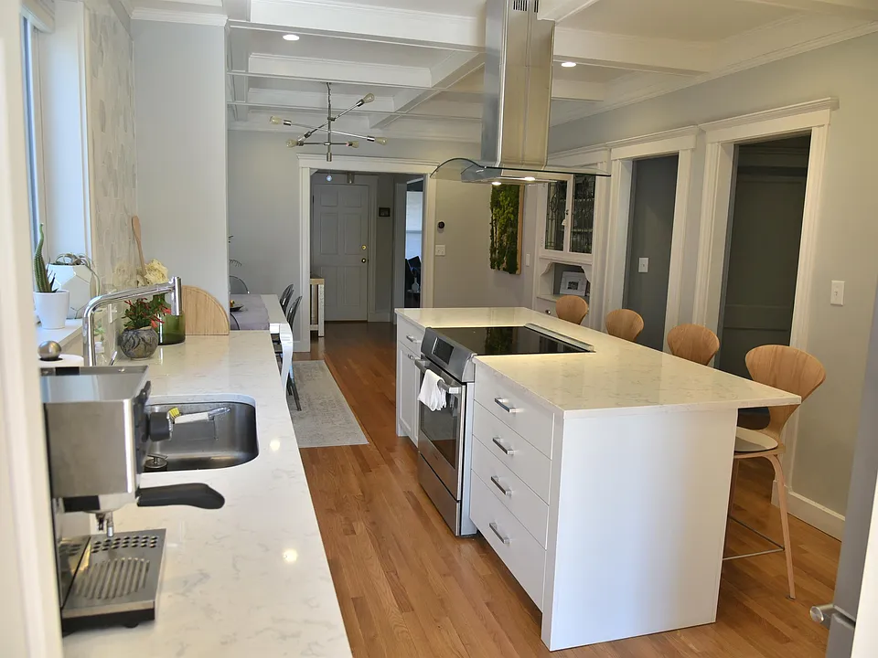 Kitchen view from mudroom/rear entry.