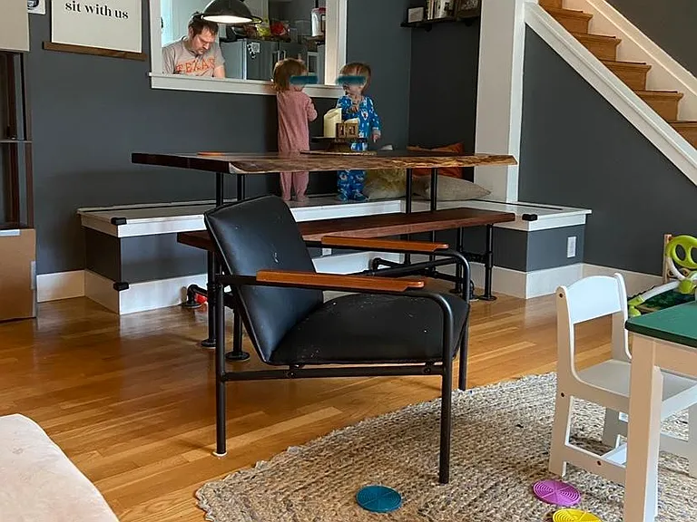 Main level living/dining space