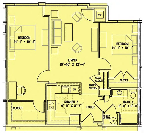 Floor plan Two Bedroom
