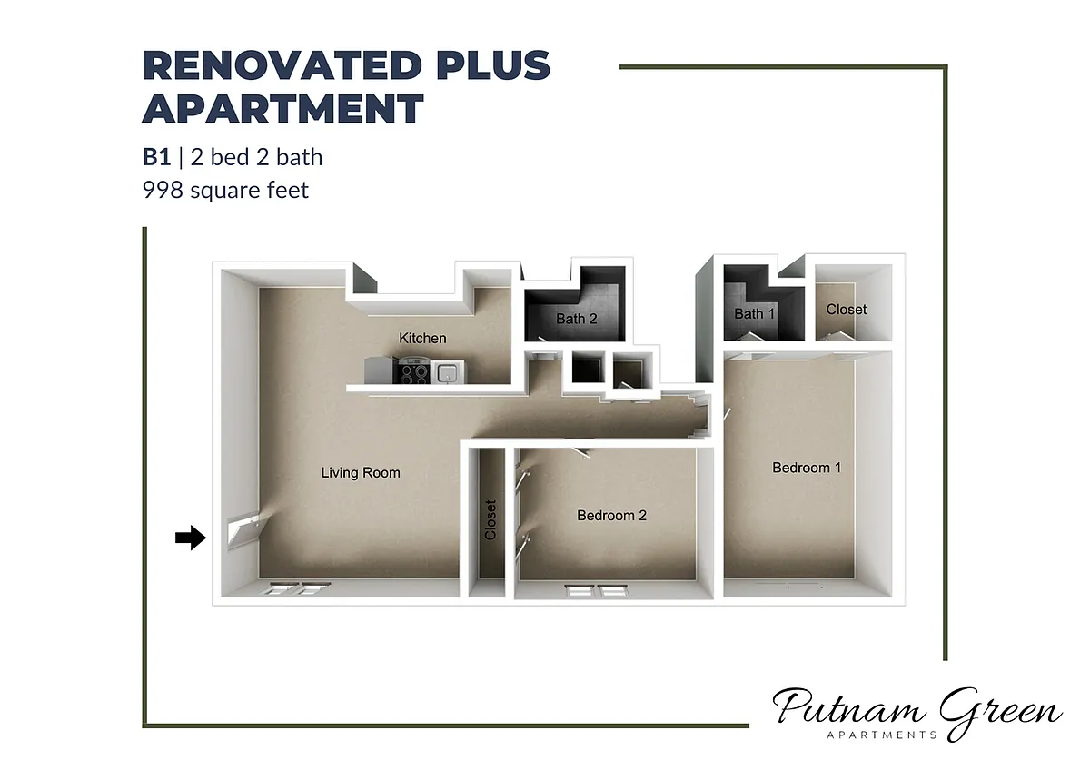 Floor plan B1 Renovated Plus