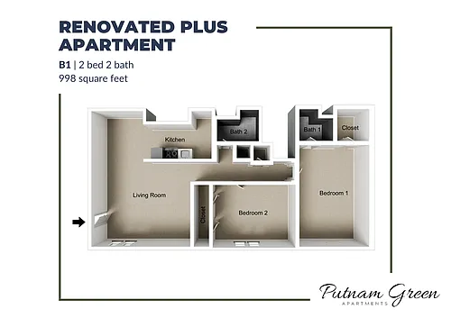 Floor plan B1 Renovated Plus