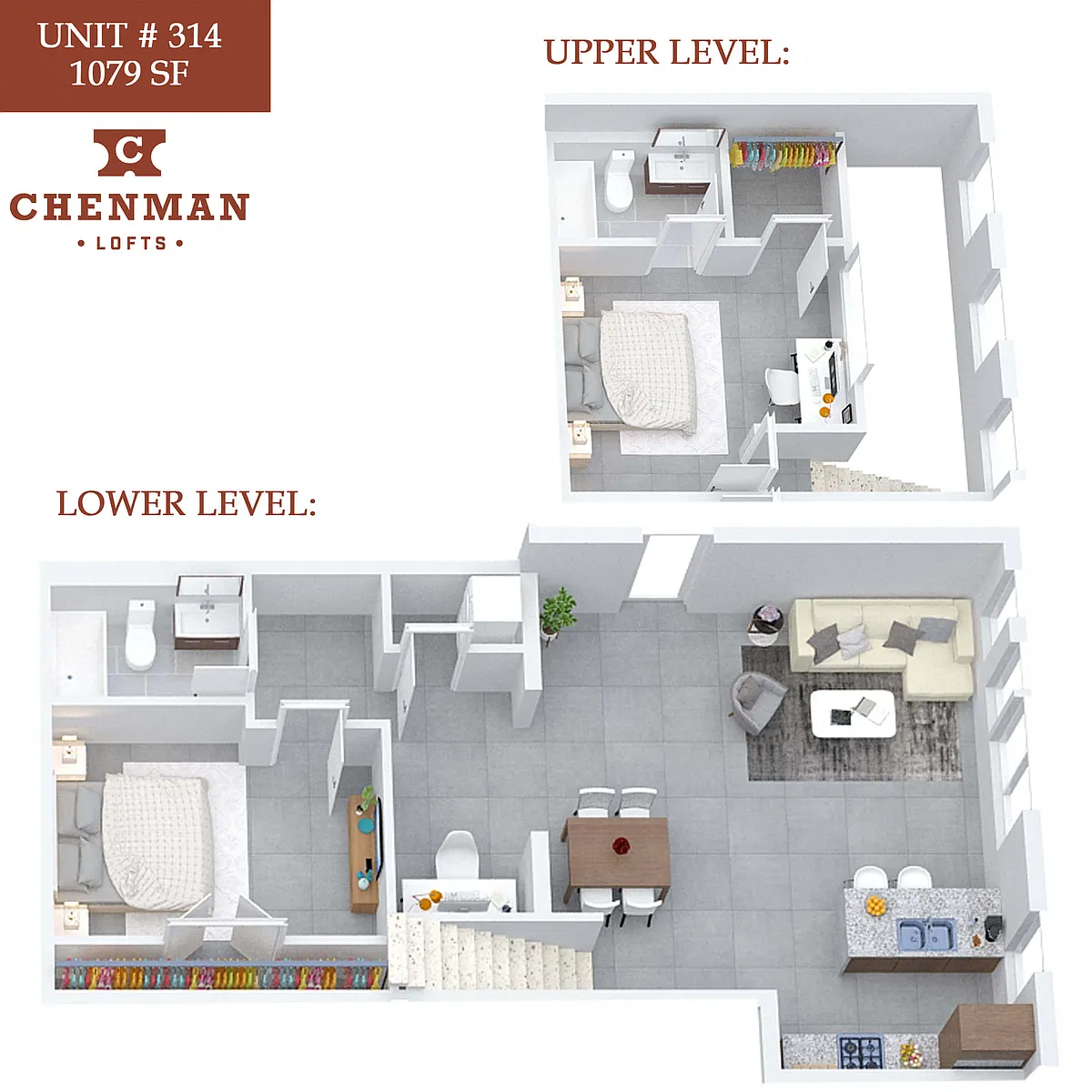 Floor plan Chenman Lofts 314