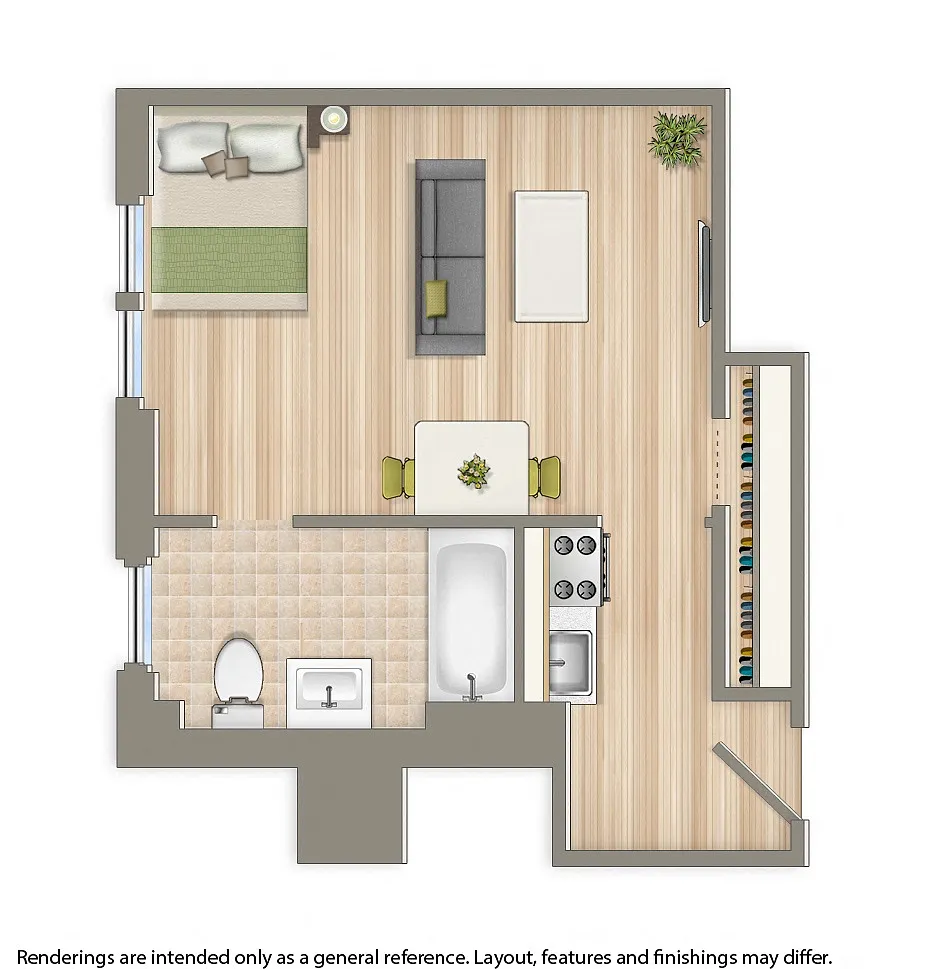 Floor plan Studio A Tier 08