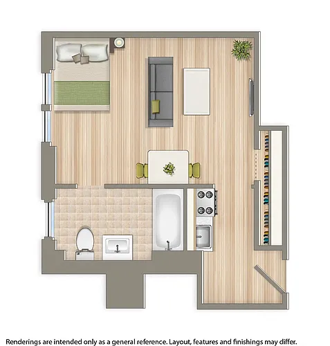 Floor plan Studio A Tier 08
