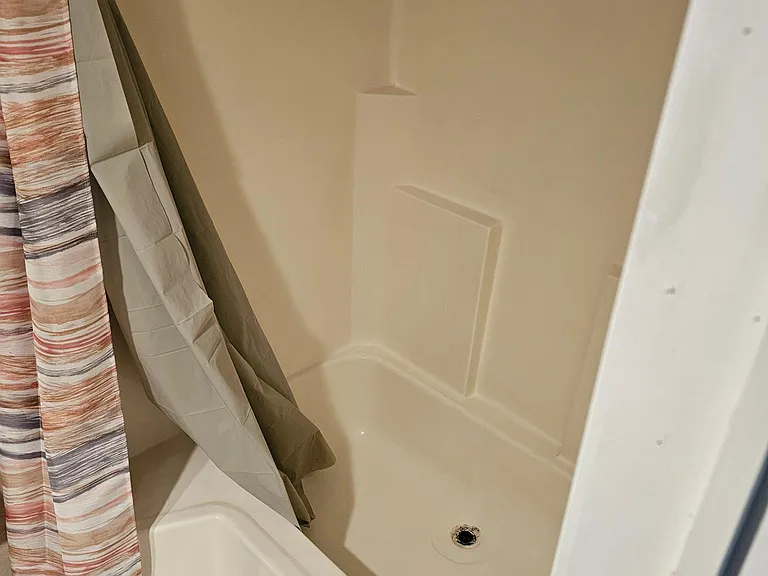 Master bathroom tub and shower.