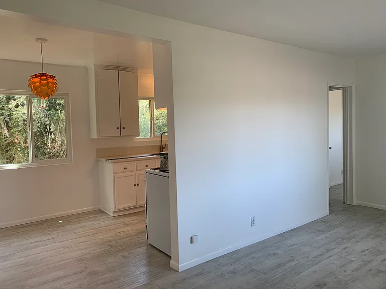 Living room, hallway to bedroom and bathroom on the right side