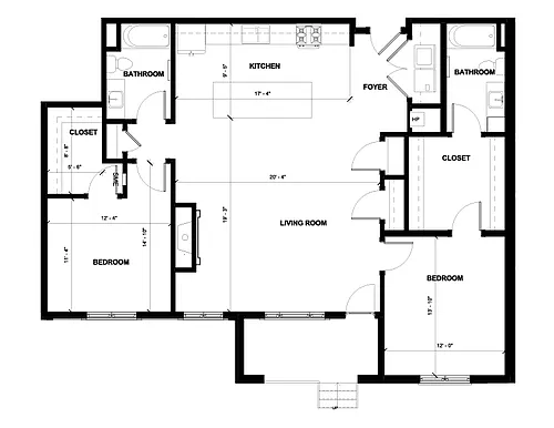 Floor plan Two Bedroom