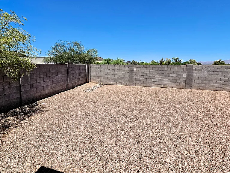 Large back yard