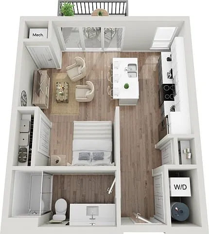 Floor plan 0BR C