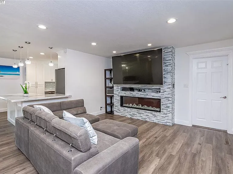 Entertainment center in the living area