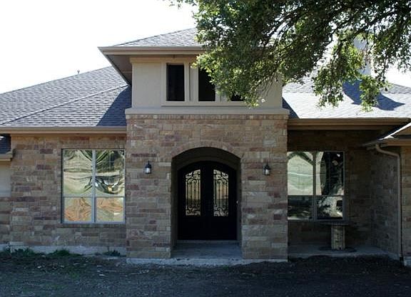 A shaded front sitting area is perfect for your morning coffee