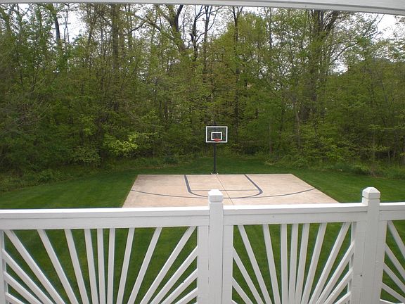 Overlooking basketball court
