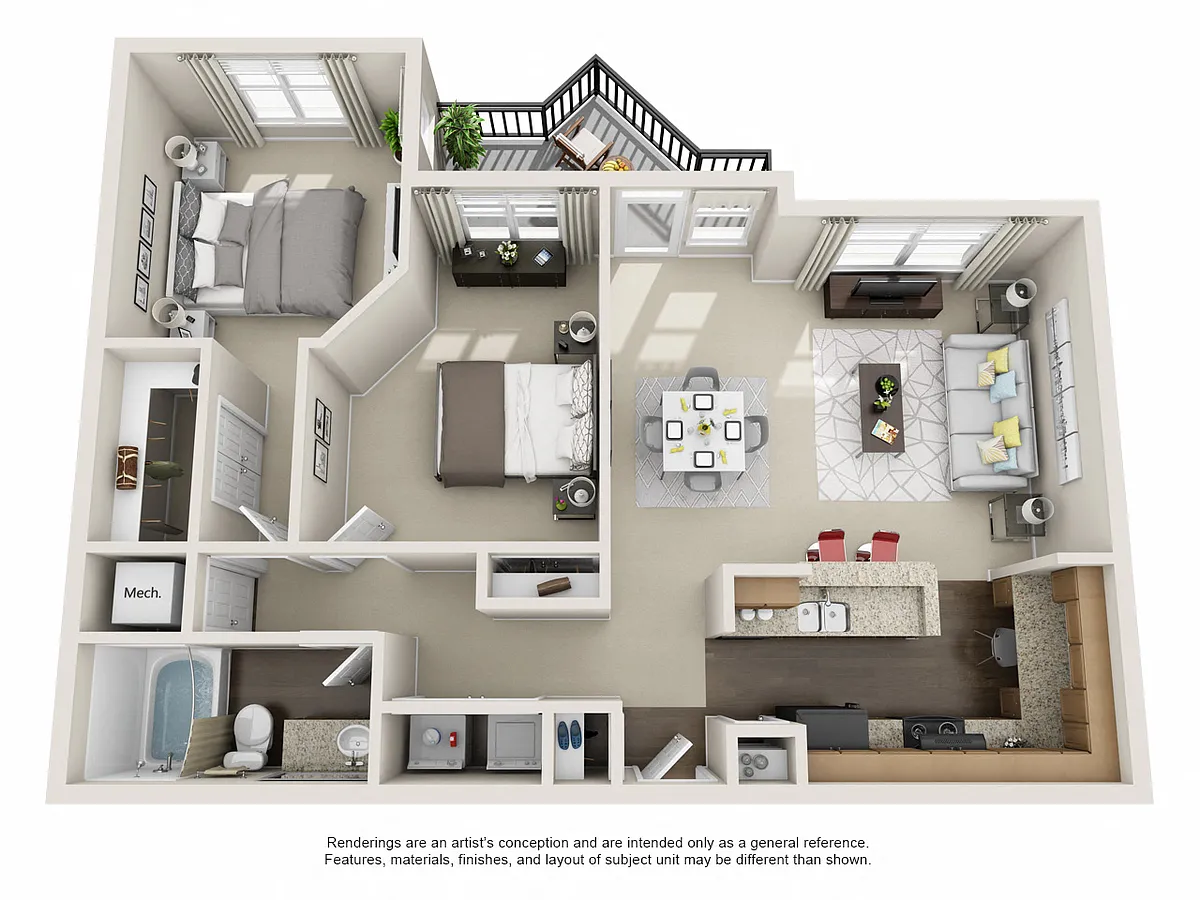 Floor plan Forsyth - B1B