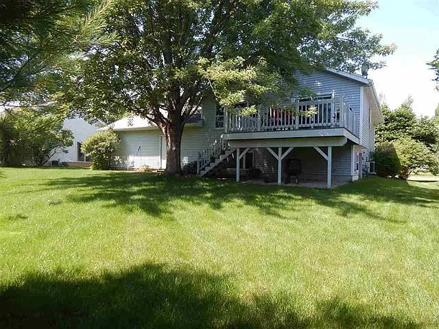 Back yard with deck