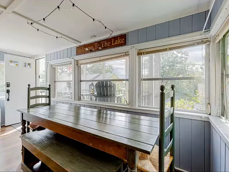 Dining area facing the lake