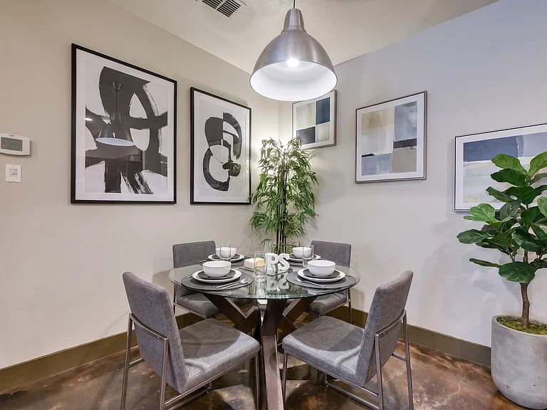 Dinning area with modern features