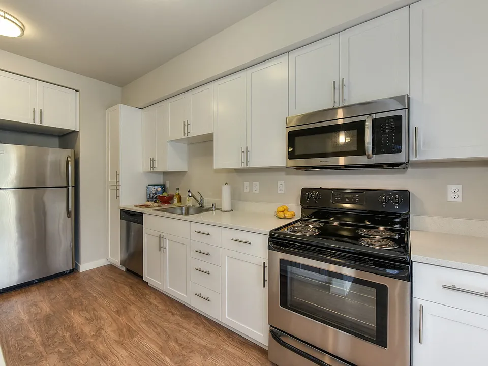 Kitchen with Wood Inspired Floors
