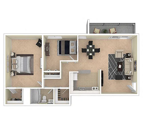 Floor plan TWO BEDROOM