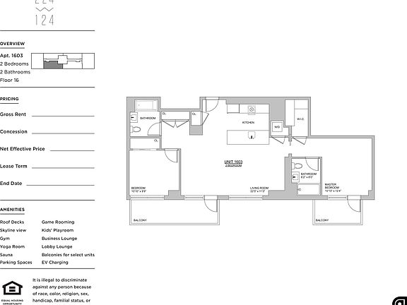 2nd image of 224 W 124th St APT 1602