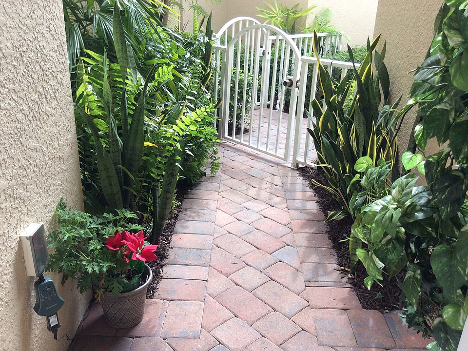 Entrance brick walkway.