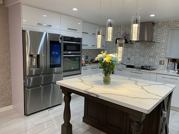 renovated kitchen, with heated flooring