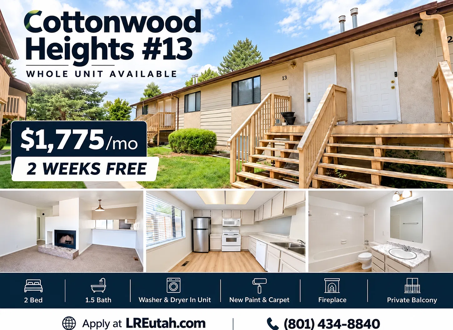 2 bed, 1.5 bath, 1364 sqft, $1,775 — Photo 1