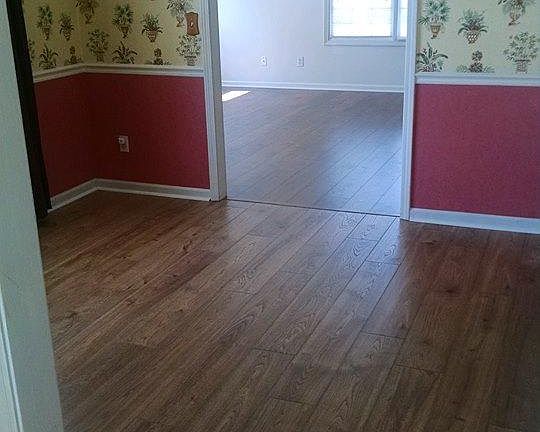 Dining room to living room - new floor