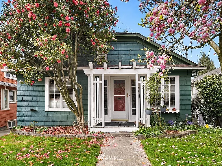 Beautifully framed house especially on a Spring day
