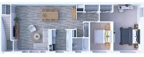 Floor plan 2BR - 1BTH