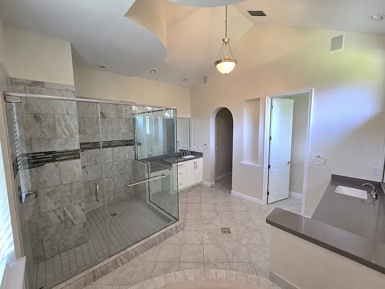 Reverse View Primary Bath with Dual Vanities, Soaking Tub and Oversized Walk-In Shower