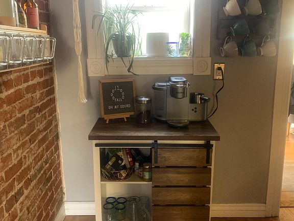 Walking into the kitchen