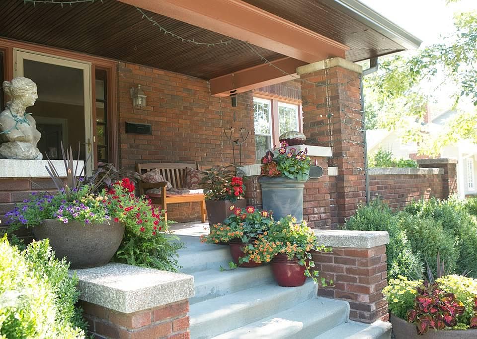 Great front porch on which to relax and enjoy the neighborho