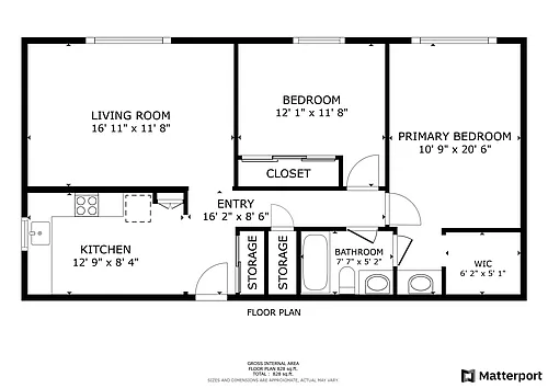 Floor plan Two Bedroom