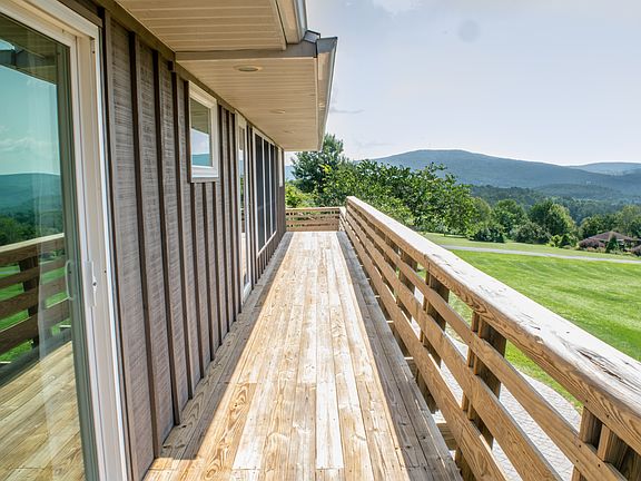 Deck overlooking the yard