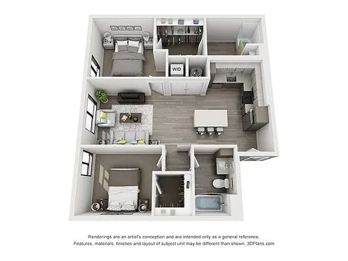 Floor plan Two Bedroom